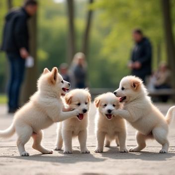 Séances de socialisation pour chiots en groupe à Paris